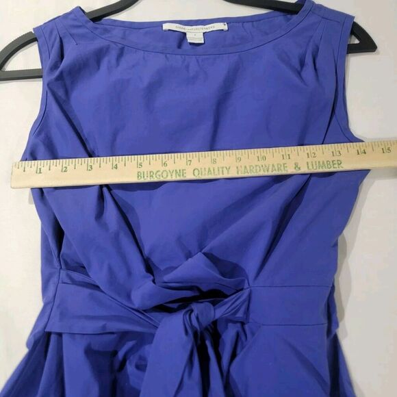 Diane Von Furstenberg Dress Womens 2 Gabe Cap Sleeve Tie Poplin Sheath Career - Picture 5 of 16
